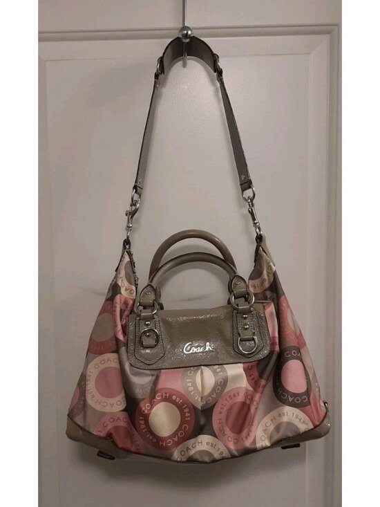 Coach Handbags - Womans Coach Purse F-15448 Satchel Handbag Pockets Label READ